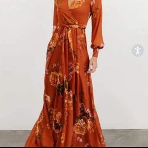 Baltic Born XXXL Lydia Maxi Dress Rust Floral New